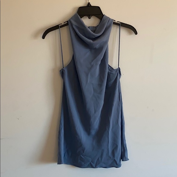 Theory Tops - Theory Blue Adjustable Neckline Blouse